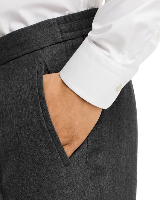 Translation missing: en.Boss Men's Hesten Peyson Straight FitVirgin Wool Pants Grey-Unfinished Hem-36R