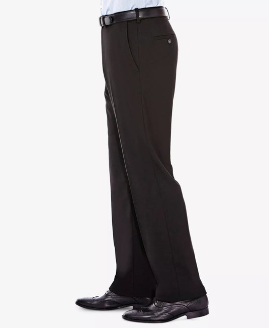 Translation missing: en.J.M. Haggar Men Premium Stretch Classic Fit Flat Front Dress Pants Black-32x30