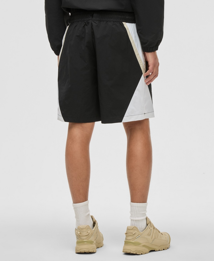 Translation missing: en.Mode of One Men's Pieced Track Shorts 6.5" Nylon Deep Black Multi-XL