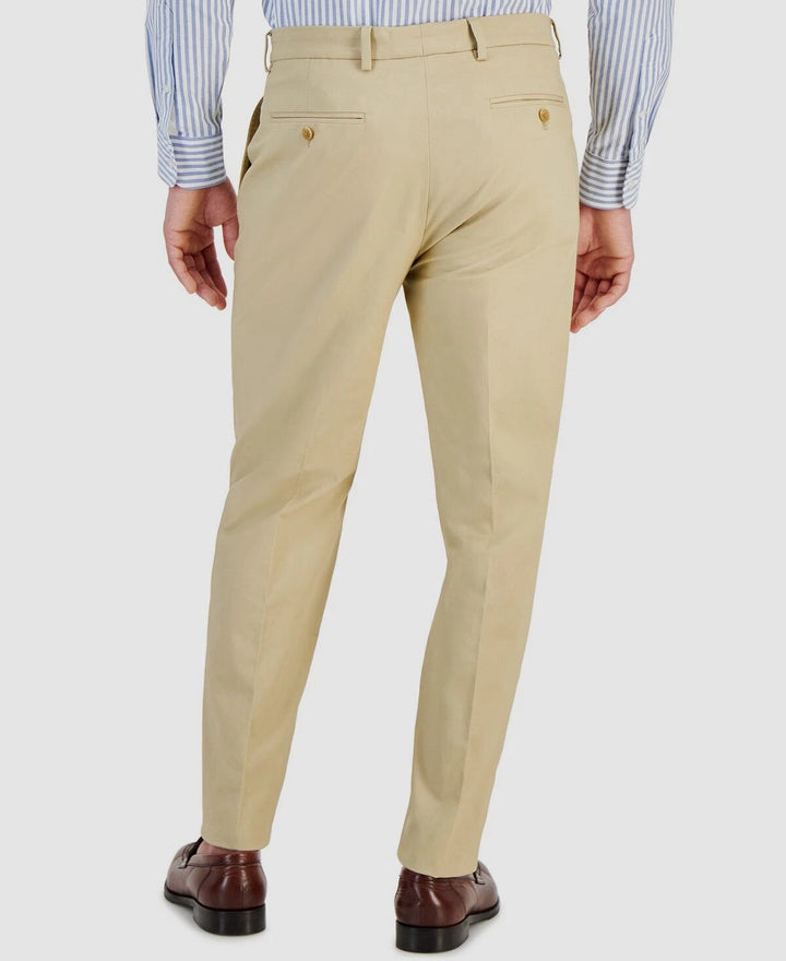 Translation missing: en.Nautica Gaff Mens Modern-Fit Seasonal Cotton Stretch 2PC Suit Solid Tan-36 30/32