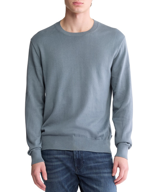 Translation missing: en.Calvin Klein Men's Supima Cotton Crewneck Sweater Stormy Weather Blue-2XL