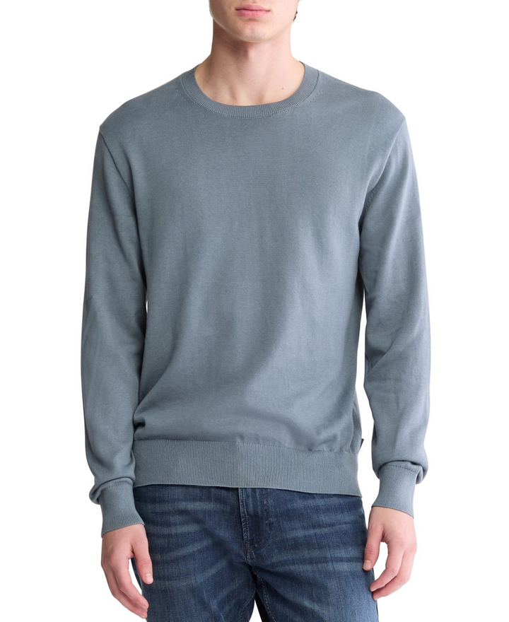 Translation missing: en.Calvin Klein Men's Supima Cotton Crewneck Sweater Stormy Weather Blue-2XL