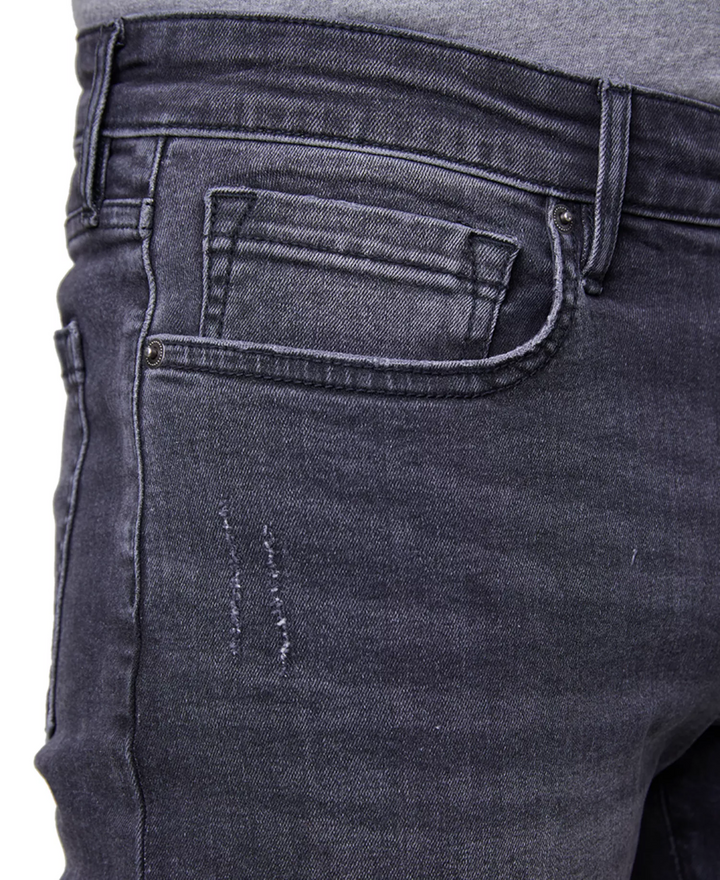 Translation missing: en.Lazer Men's Skinny Fit Stretch Distressed Jeans Winsor Washed Black- 30x30