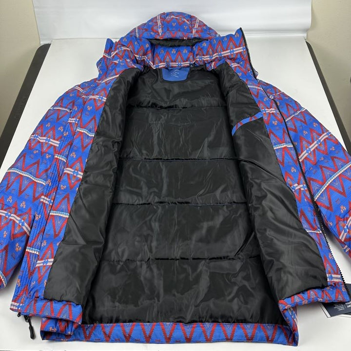Translation missing: en.Club Room Men's Stretch Hooded Puffer Jacket Kings Patch Work Blue-Medium