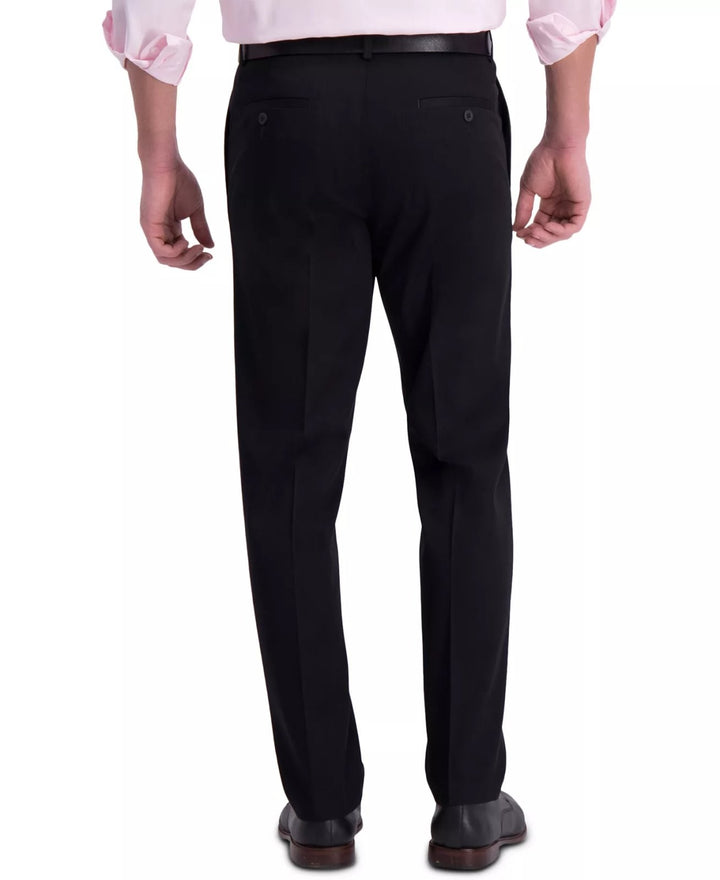 Translation missing: en.Haggar Men's Iron Free Premium Khaki Straight-Fit Flat-Front Pant - Black-38x34