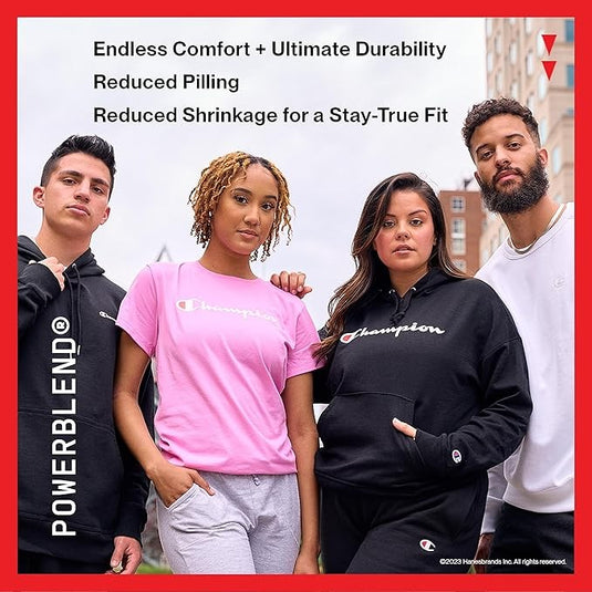 Translation missing: en.Champion Men's Powerblend Fleece Logo Sweatshirt - Oatmeal Heather-Small