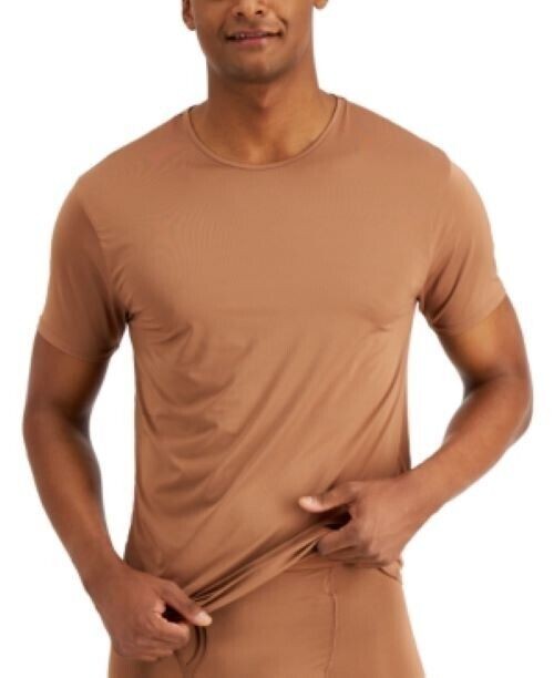 Translation missing: en.Alfani Men's Air Mesh Crew Neck Stretch Undershirt in Brownie-2XL