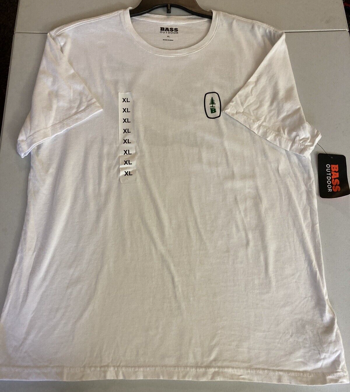 Translation missing: en.Bass Outdoor Men's Outside Flag Logo T-Shirt in White-XL
