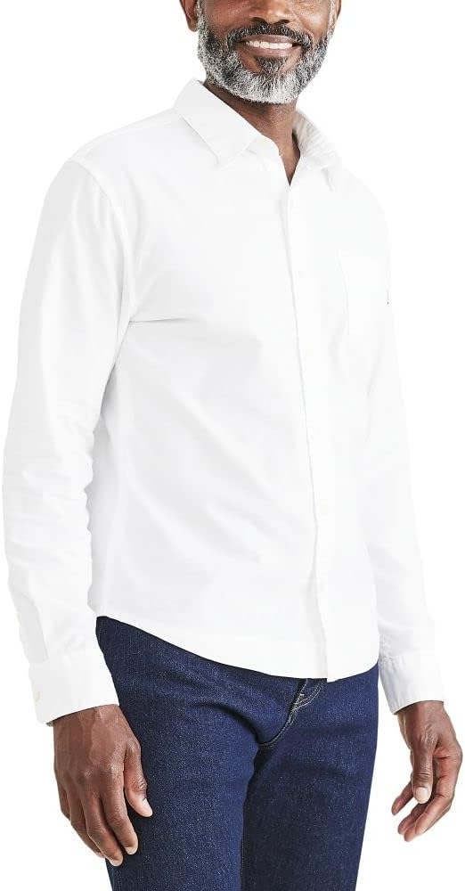 Translation missing: en.Dockers Men's Woven Oxford Shirt Lucent White Cotton Blend Stretch-2XL