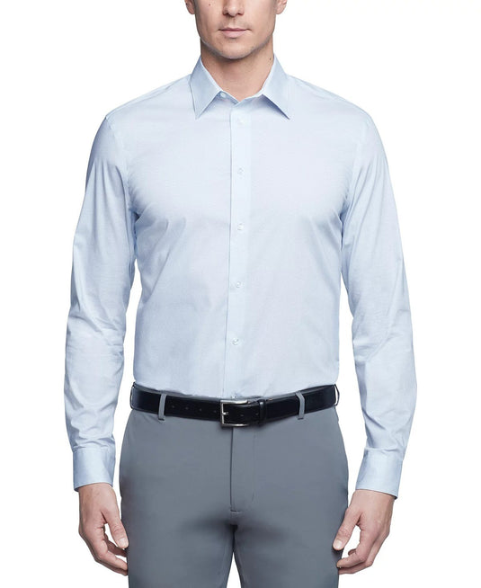 Translation missing: en.Calvin Klein Men's Steel Reg Fit Stretch Wrinkle Free Dress Shirt Mist-15-32/33