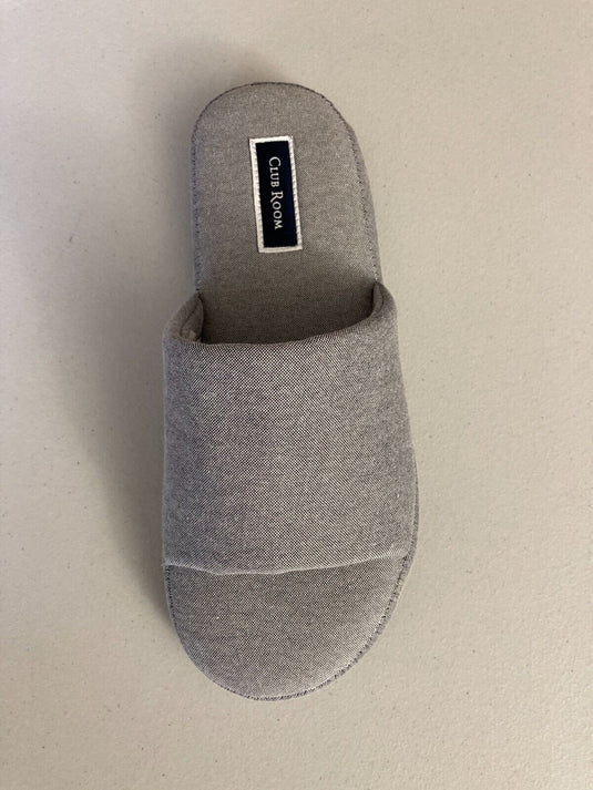 Translation missing: en.Club Room Men's Cushioned Bed Slides in Chambray Stipes-Small 6-7