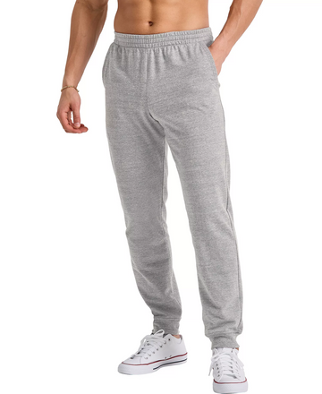 Translation missing: en.Hanes Men's Tri-Blend French Terry Jogger Pants Gray Concrete Heather Small