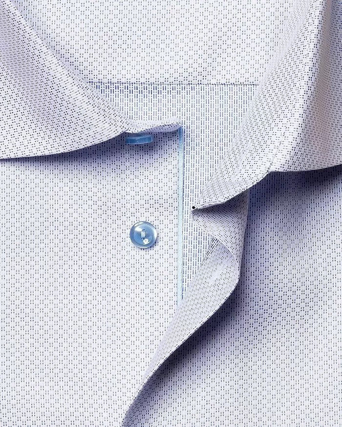 Translation missing: en.Eton Men's Slim Fit Brocade Dress Shirt in Light/Pastel Blue Size EU38 US15