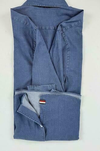 Translation missing: en.Tommy Hilfiger Men's Flex Reg Fit Washed Untucked Dress Shirt Blue-17-17.5 36/37