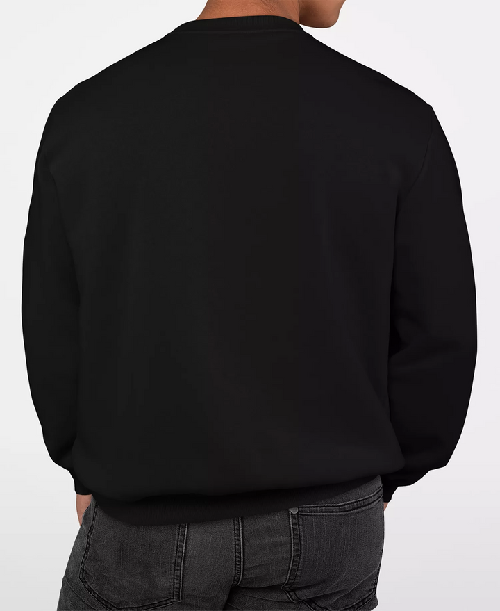 Translation missing: en.La Pop Art Men's Santa Pics Word Art Crewneck Sweatshirt Black-Large