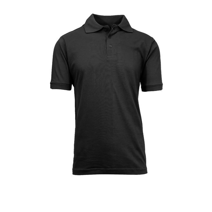 Translation missing: en.Jump Start By Harvic Mens Short Sleeve Pique Polo Shirts in Black-Large