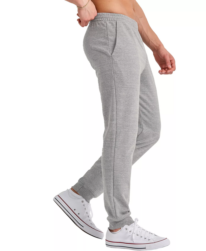 Translation missing: en.Hanes Men's Tri-Blend French Terry Jogger Pants Gray Concrete Heather Small