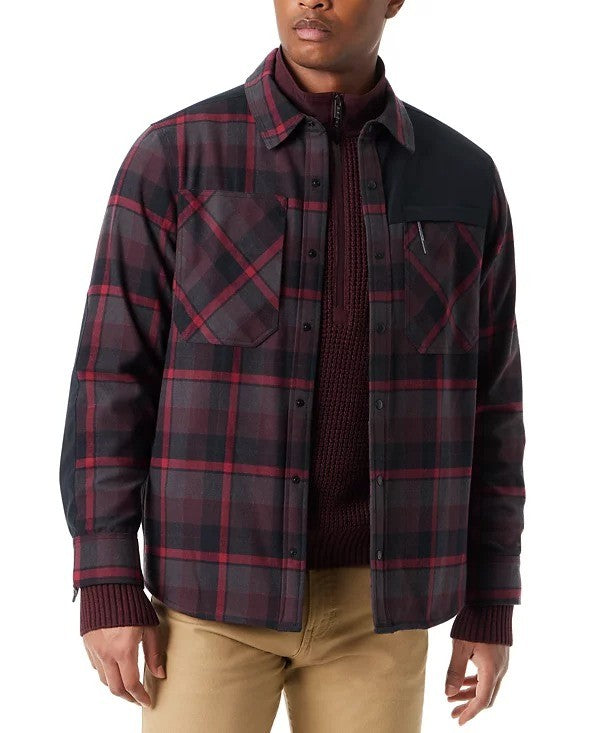 Translation missing: en.Bass Outdoor Shacket Men's Medium Cabernet Utility Brushed Twill Shirt Jacket