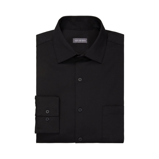 Translation missing: en.Van Heusen Mens Dress Shirt Regular Fit Stain Shield Stretch Black-16-16.5 32/33
