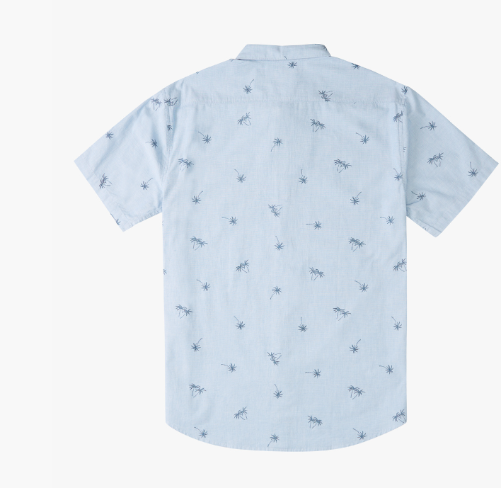 Translation missing: en.Billabong Men's Organic Cotton Sundays Mini Short Sleeve Shirt Mist Blue-Large