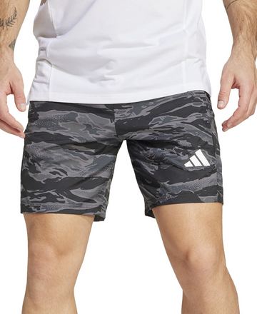 Translation missing: en.adidas Men's Regular-Fit Camouflage 7" Training Shorts - Black Gray-2XL
