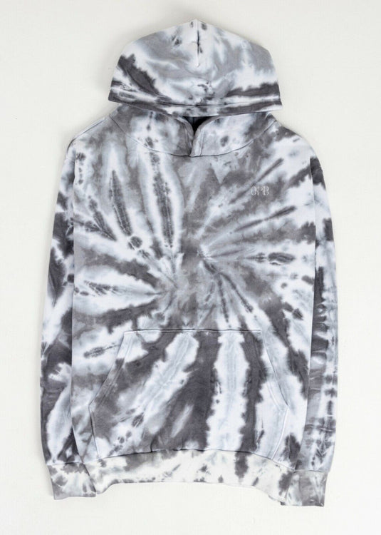 Translation missing: en.Original Paperbacks Men's  Los Feliz Spiral Tie Dye Hoodie  Charcoal Lt Grey-XL
