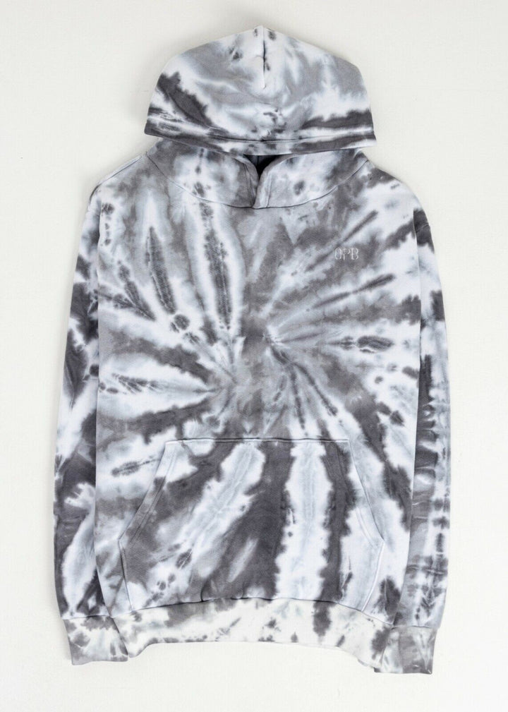 Translation missing: en.Original Paperbacks Men's  Los Feliz Spiral Tie Dye Hoodie  Charcoal Lt Grey-XL