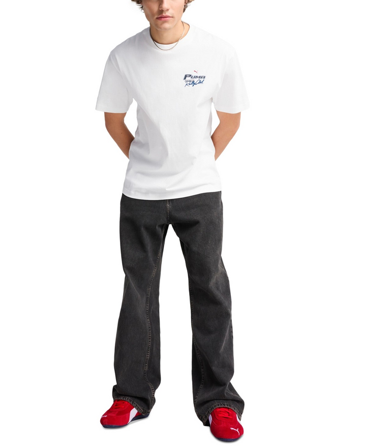Translation missing: en.Puma Men's Moto Semi-Rubber Print Graphic T-Shirt - White-2XL