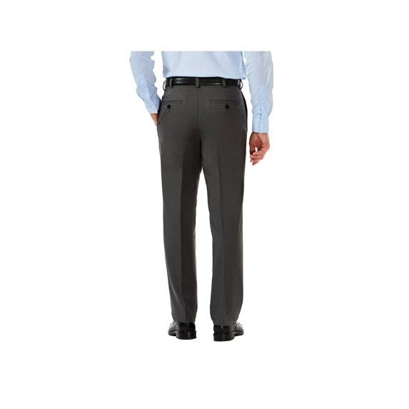 Translation missing: en.Haggar Mens Cool 18 Pro Reg-Fit 4-Way Stretch Moisture-Wick Pants Charcoal-36/32
