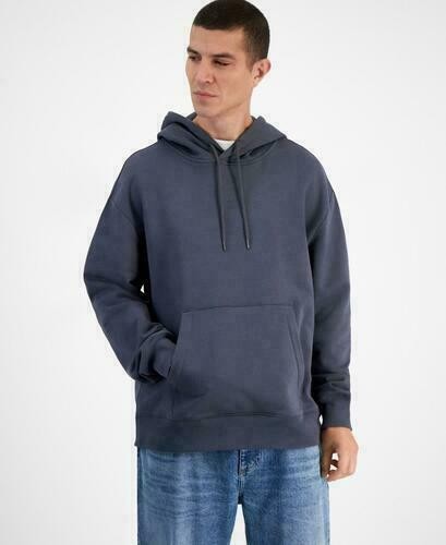 Translation missing: en.Mode of One Men's Relaxed-Fit Fleece Hoodie Ebony Grey-XL