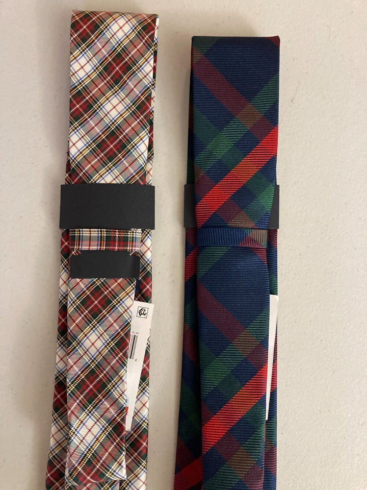 Translation missing: en.Tommy Hilfiger Silk &amp; Silk Blend Lot of 2 Plaid Ties Multicolor