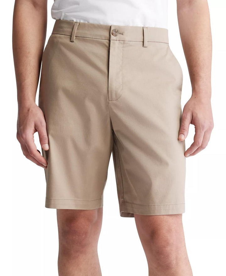 Translation missing: en.Calvin Klein Men's Refined Slim Fit 9in Shorts - Greige Beige-30W