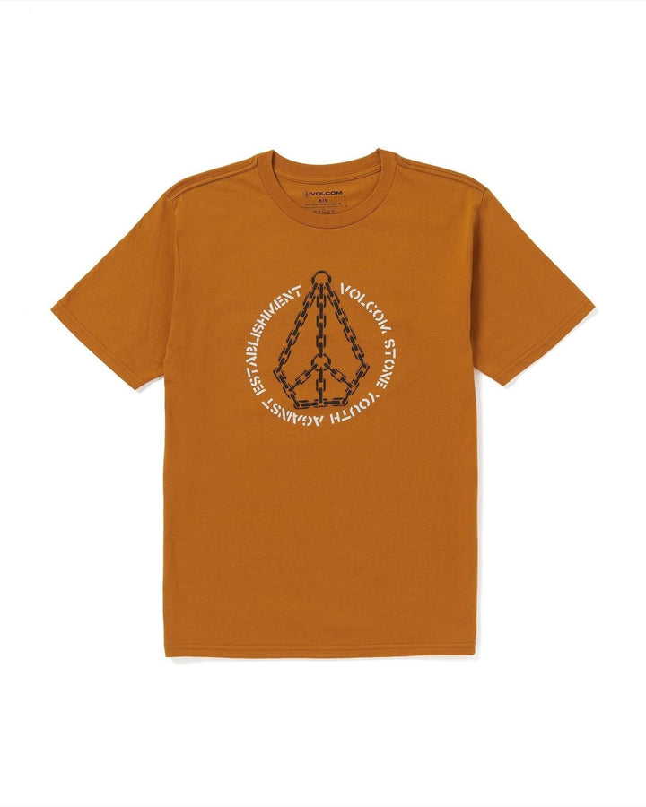 Translation missing: en.Volcom Men's Crisp Stone Short Sleeve Tee Chestnut Brown-Large