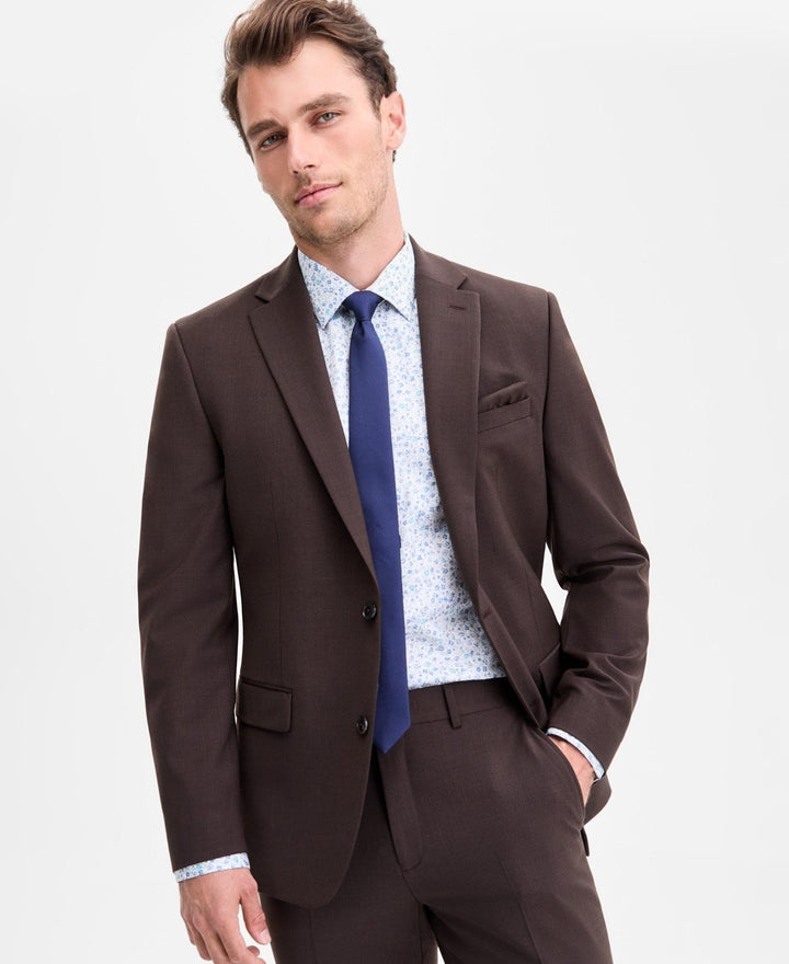 Translation missing: en.Bar III Men's Slim-Fit Wool-Blend Suit Separate Jacket Solid Brown-42L