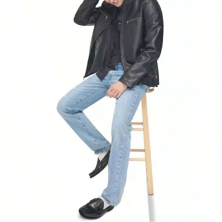 Translation missing: en.Levi's Men's Faux Leather Racer Jacket - Black-Size 2XL