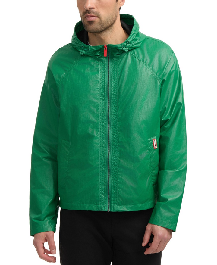Translation missing: en.Hunter Men's Jay Crinkled Wax Jacket Classic Fit Bright Green-Medium