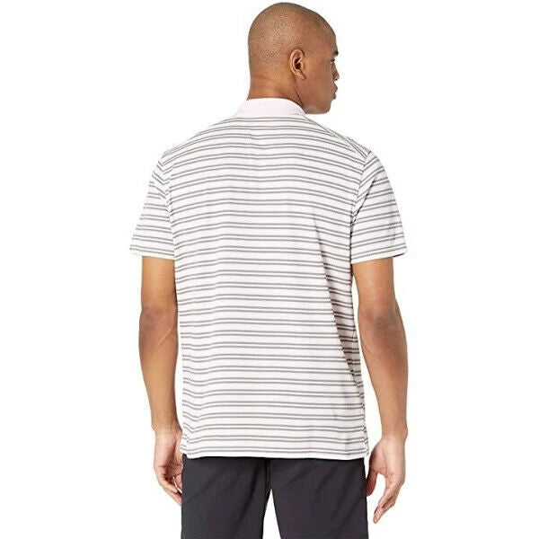 Translation missing: en.Nike Men's Dri-fit Golf Victory Striped Polo Shirt in Pink Foam / Dust/ White-Sm
