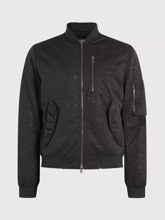 Translation missing: en.John Varvatos Men's Sutter Flight Jacket in Black-EU 44 US Small O2128Y3-DAYA