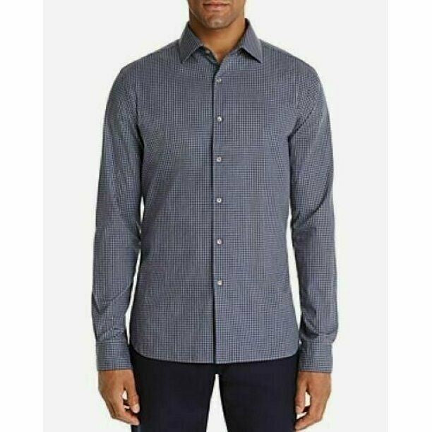 Translation missing: en.The Men's Store  Gingham Classic Fit Shirt Navy-2XL