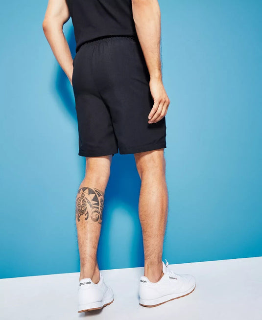 Translation missing: en.Royalty by Maluma Men's Relaxed-Fit Belted 7" Swim Trunks in Black-Large
