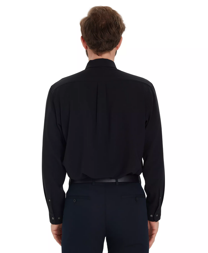 Translation missing: en.Club Room Traveler Dress Shirt Men's 17 32/33 Black Regular Fit Stretch
