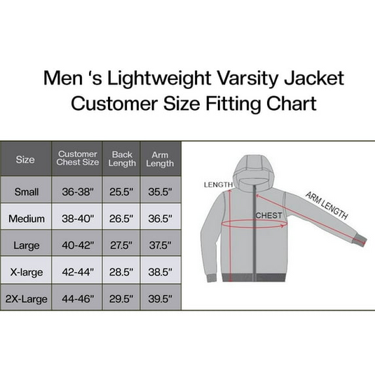 Translation missing: en.Spire By Galaxy Men's Lightweight Varsity Jacket Weather Tech Black Red-Large