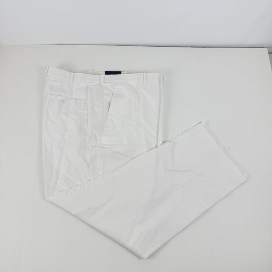 Translation missing: en.Perry Ellis Men's Linen Blend Solid Twill Pants - Bright White-40x30