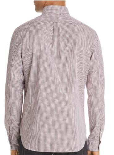 Translation missing: en.The Men's Store Check-Print Classic Fit Shirt Burgundy-Medium