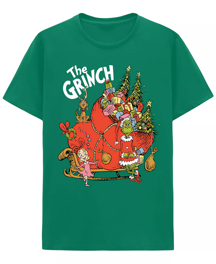 Translation missing: en.Hybrid Apparel Men's Grinch Sleigh Crewneck T-Shirt - Turf Green-Size Large