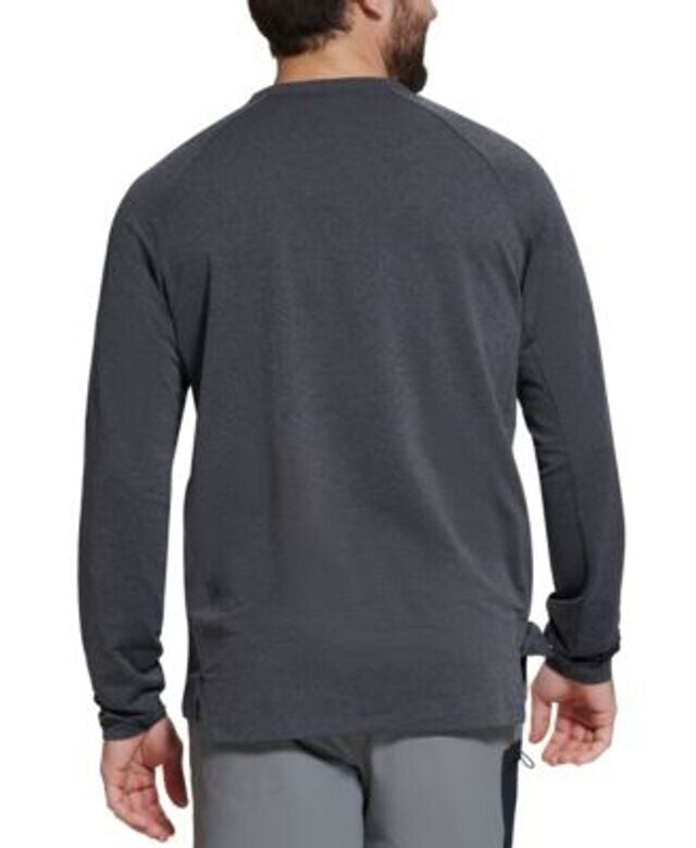 Translation missing: en.Bass Outdoor Men's L/S Hilltop Henley Shirt in Asphalt Grey-Large