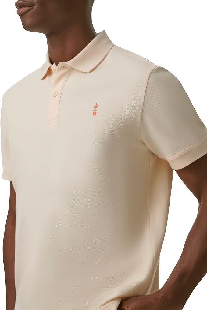 Translation missing: en.Bass Outdoor Men's Cotton Blend Stretch Exploration Polo Shirt Ecru-Large New