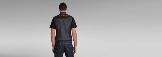 Translation missing: en.G-Star Raw Men's Slim Fit  Arc Artwork Jacket in Raw Denim-Size XL