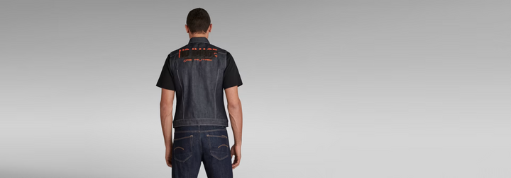 Translation missing: en.G-Star Raw Men's Slim Fit  Arc Artwork Jacket in Raw Denim-Size XL