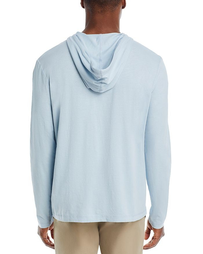 Translation missing: en.The Men's Store at Major Dept Store Cotton Slub Hooded Long Sleeve Tee Blue-XL
